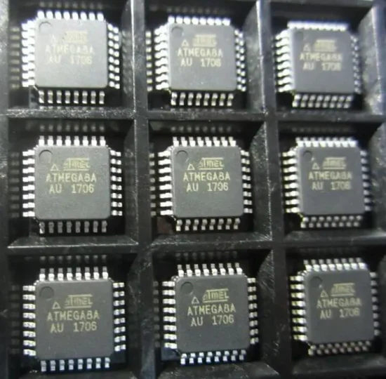 MCU 集積回路 8 ビット 16MHz 8KB フラッシュ 32-Tqfp AVR シリーズ統合マイクロコントローラ IC チップ Atmega8a-Aur